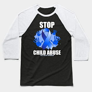 Stop Child Abuse Child Abuse Prevention Awareness Month Baseball T-Shirt